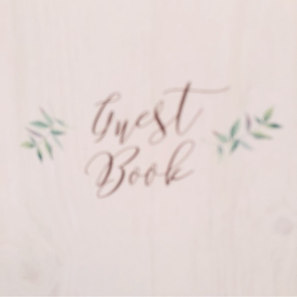 Elegant Guest Book with Leaf Design - Picture 2 of 8